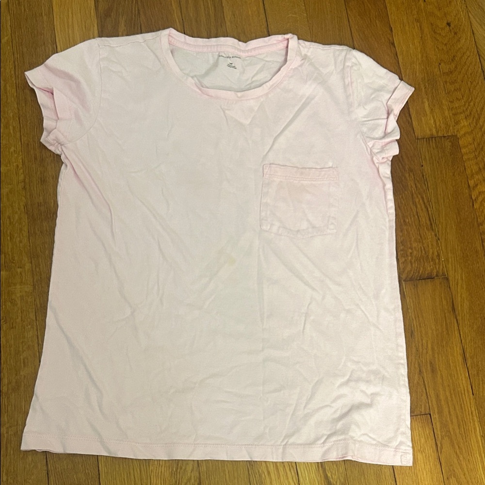 Saks Fifth Avenue Soft Pink Tee with Pocket